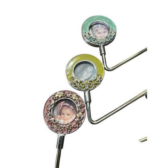 SPRING STREET SET OF 3 MAGNETIC FRAME PURSE HOOKS HANDBAG HOLDERS FOLDING - Picture 2 of 5